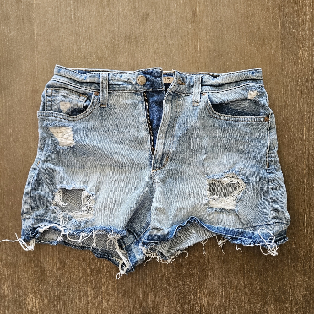 Joe's Jeans Light Blue Distressed Jean Shorts